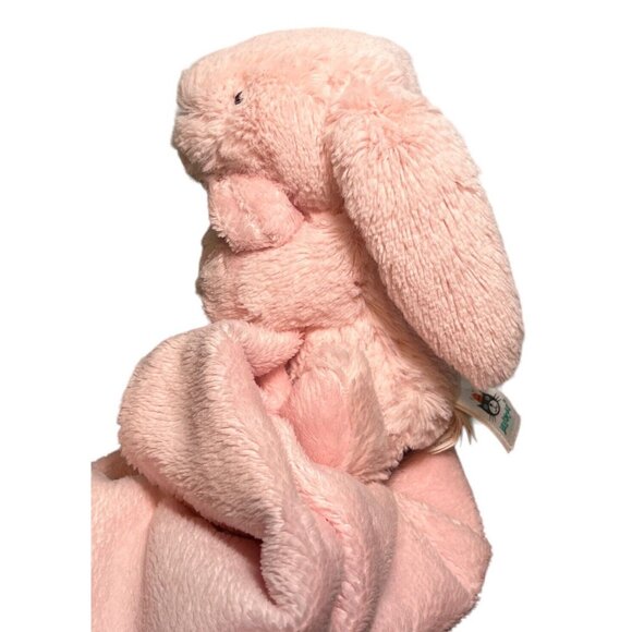 Jellycat Bunny Rabbit Lovey Plush Security Blanket Pastel Pink Clean Soft - Picture 3 of 8